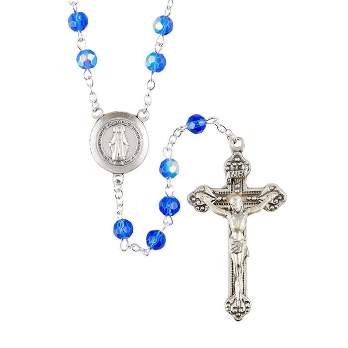 Prague Cielo Rosary With Miraculous Medal Center