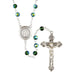 Prague Emerald Rosary With Miraculous Medal Center