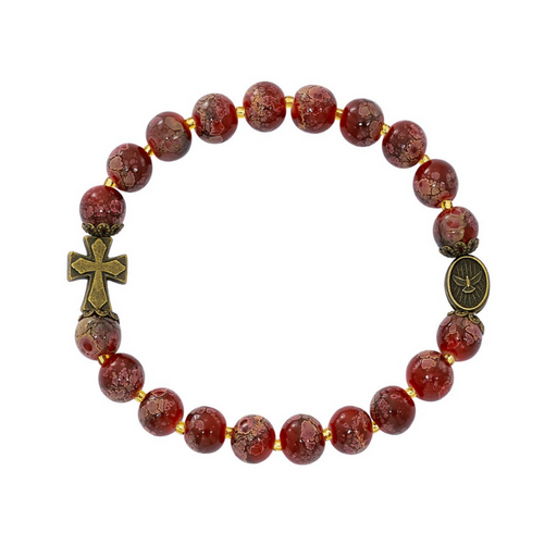 Red Beads Holy Spirit Stretch Bracelet Red Beads Holy Spirit Confirmation Stretch Bracelet Confirmation Stretch Bracelet Confirmation remembrance Confirmation keepsake