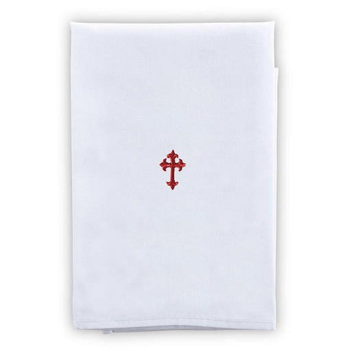 Red Fleur De Lis Cross Purificator - 12 Pieces Per Package