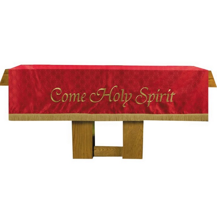 Red Maltese Cross Altar Frontal - Come Holy Spirit