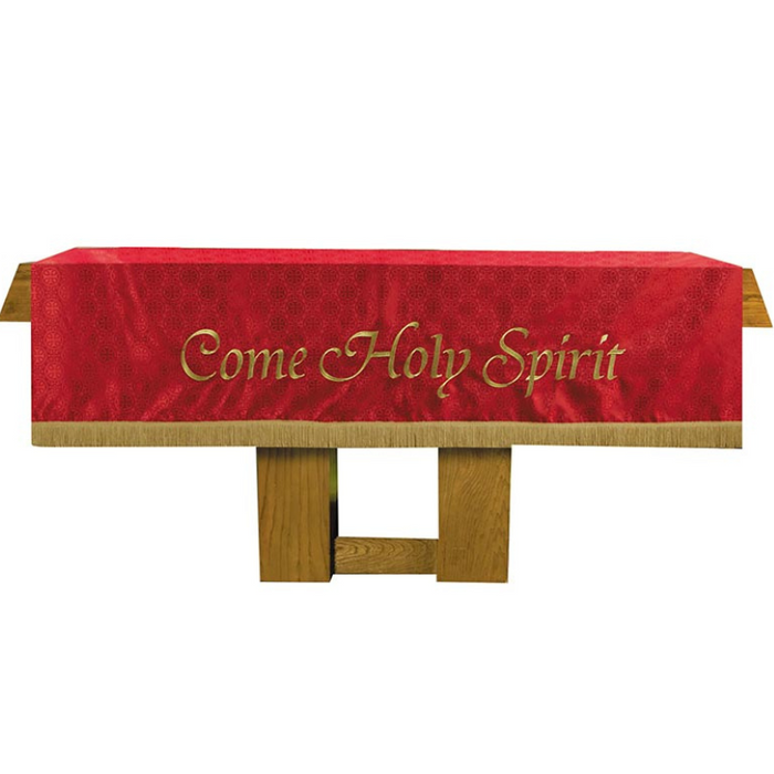 Red Maltese Cross Altar Frontal - Come Holy Spirit