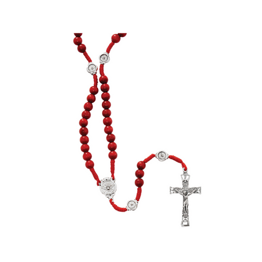 Redwood Cord Holy Spirit Rosary Holy Spirit Rosary Red Holy Spirit Rosary Communion Gift Communion Keepsake Communion Souvenir