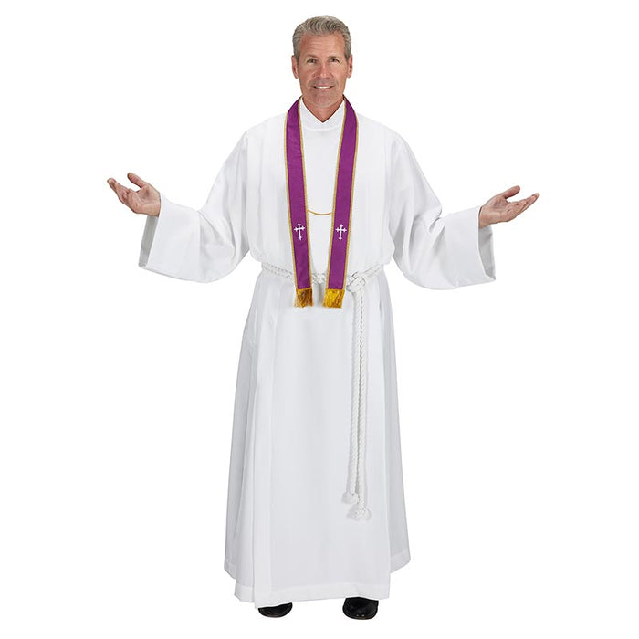 Reversible Confessional Stole - Purple/White