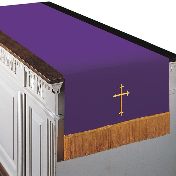 Reversible Fleur-de-Lis Cross Communion Table Runner