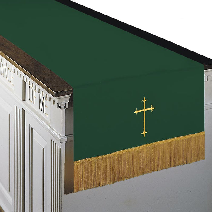 Reversible Fleur-de-Lis Cross Communion Table Runner