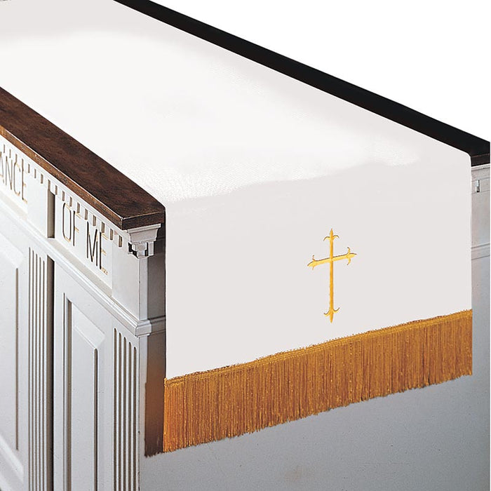 Reversible Fleur-de-Lis Cross Communion Table Runner