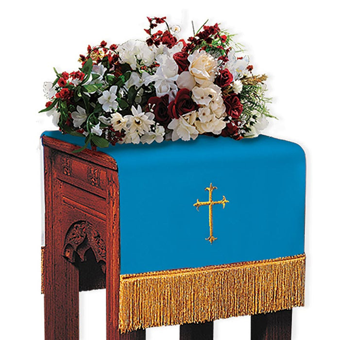 Funda reversible para soporte de flores Viva con forma de cruz de flor de lis