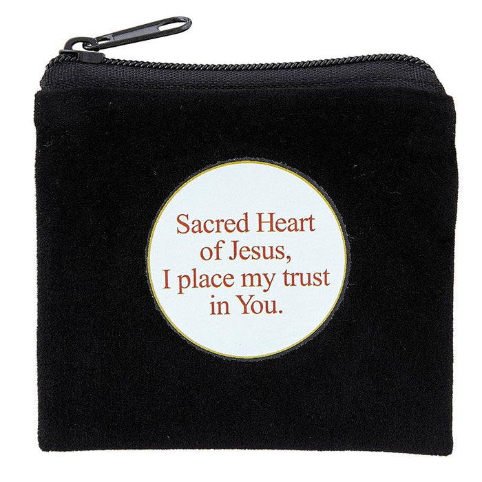 Sacred Heart Printed Rosary Case - 24 Pieces Per Package