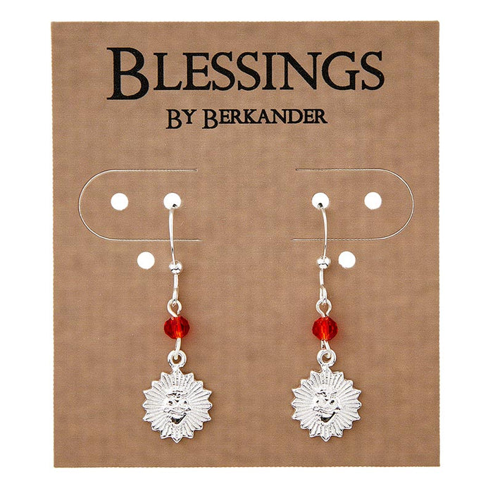 Sacred Heart Silver Earrings