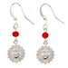 Sacred Heart Silver Earrings