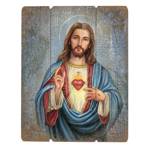 Sacred Heart of Jesus Wood Pallet Sign