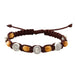 Saint Benedict Adjustable Cord Bracelet with Shambala Wood Bead