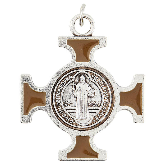 Saint Benedict Medals - Brown Cross