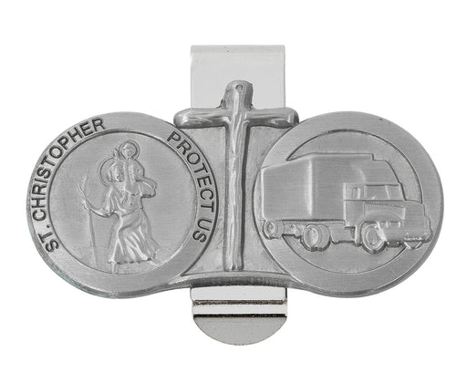 Saint Christopher 18 Wheeler Visor Clip