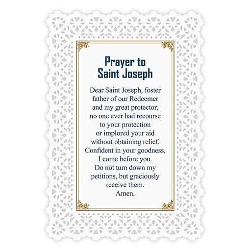 Saint Joseph Prayer Lace Holy Card