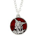 Saint Michael Red Enamel Necklace