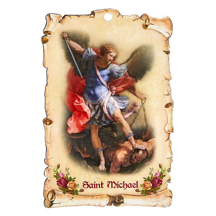 Saint Michael Sacred Scroll Plaque