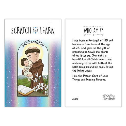 Scratch & Learn Card - Saints For Boys And Girls - 12 Packs Per Box