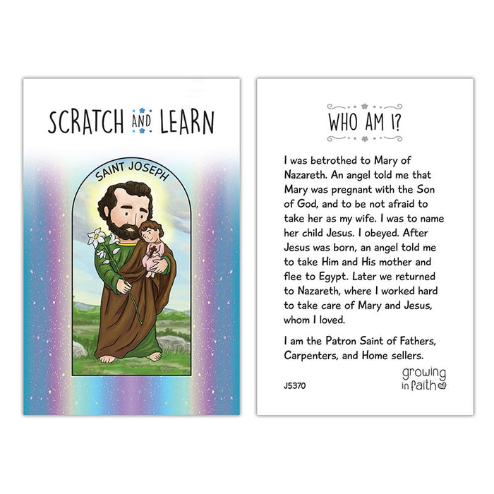 Scratch & Learn Card - Saints For Boys And Girls - 12 Packs Per Box