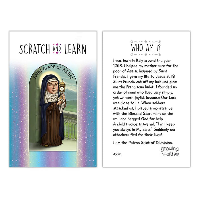 Scratch & Learn Card - Saints For Boys And Girls - 12 Packs Per Box