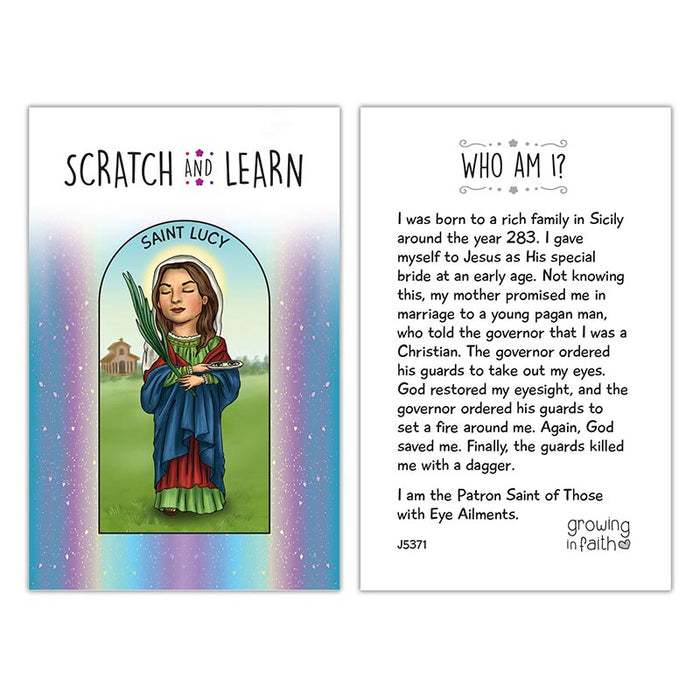 Scratch & Learn Card - Saints For Boys And Girls - 12 Packs Per Box