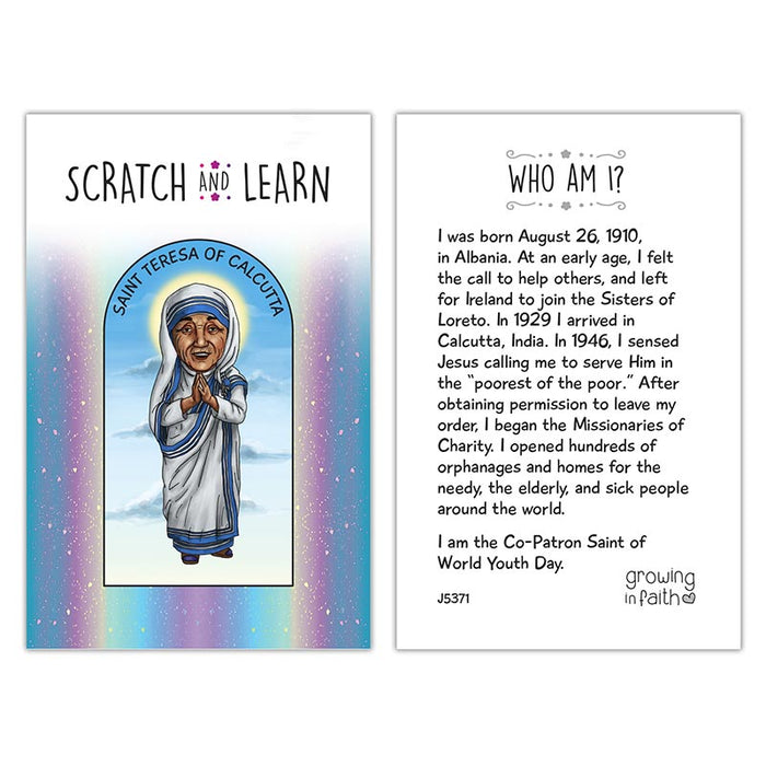 Scratch & Learn Card - Saints For Boys And Girls - 12 Packs Per Box