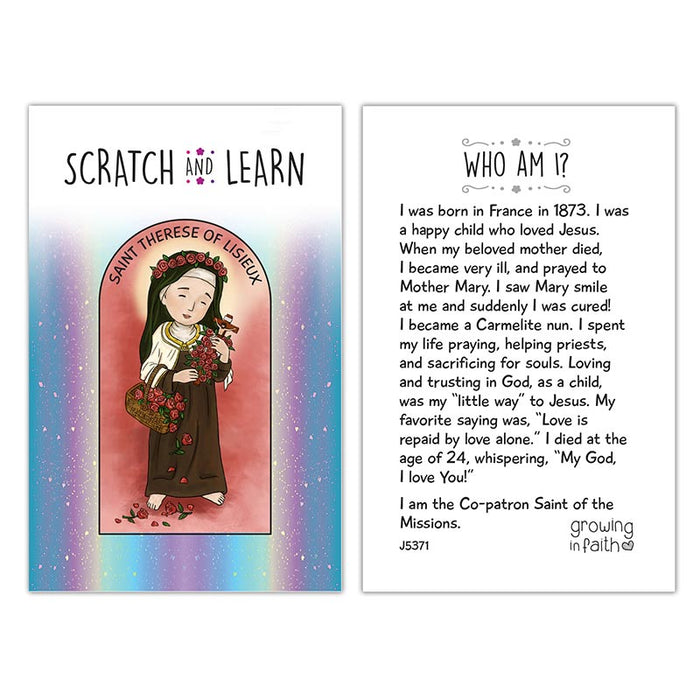 Scratch & Learn Card - Saints For Girls - 12 Packs Per Box