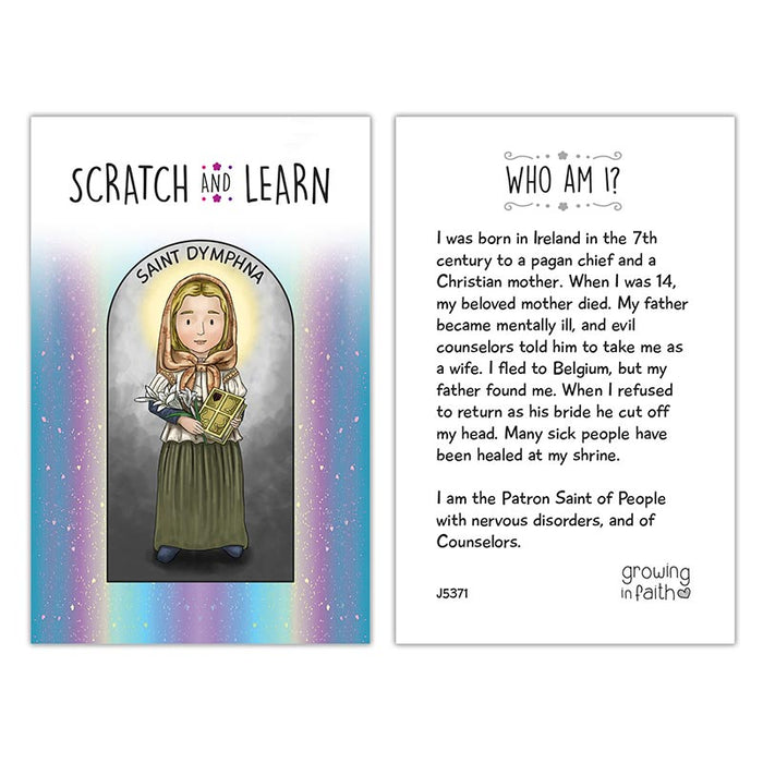 Scratch & Learn Card - Saints For Girls - 12 Packs Per Box