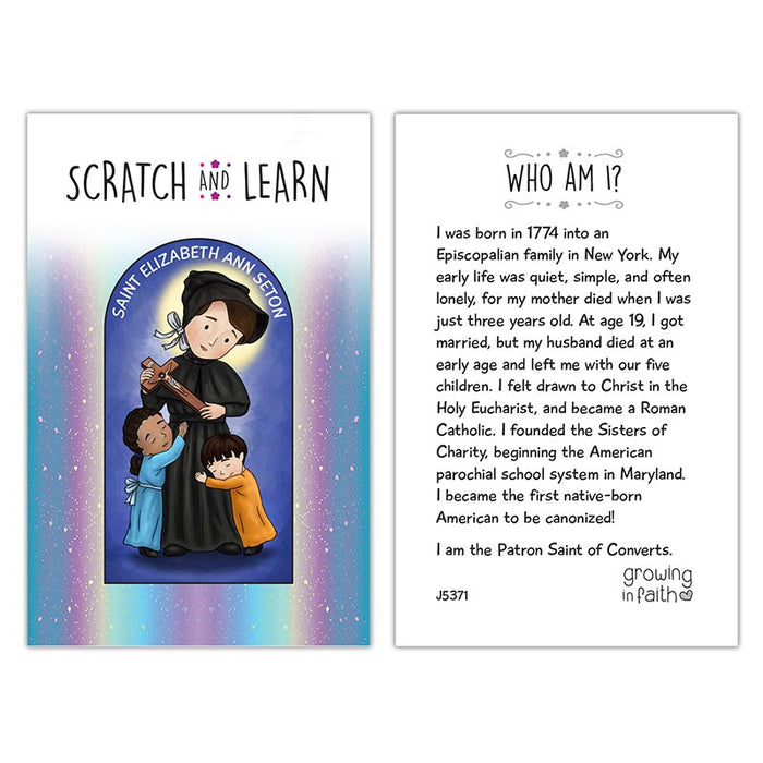 Scratch & Learn Card - Saints For Girls - 12 Packs Per Box