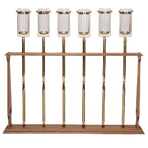 Set of 6 Torches with Base Stand
