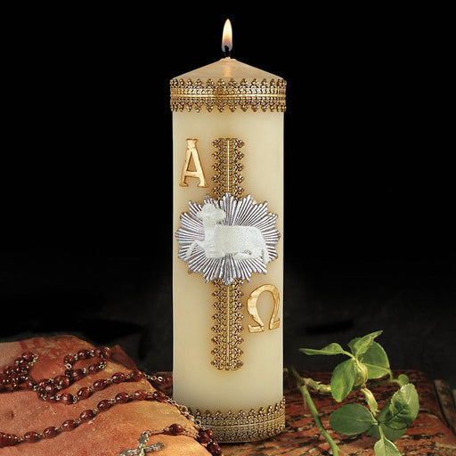 Silver Cross - Family Prayer Candle