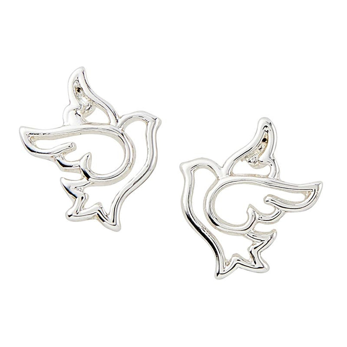 Silver Dove Stud Earrings