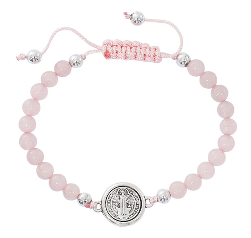 St. Benedict Rose Quartz Bracelet