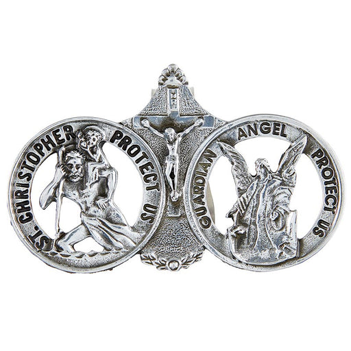 St. Christopher and Guardian Angel Visor Clip