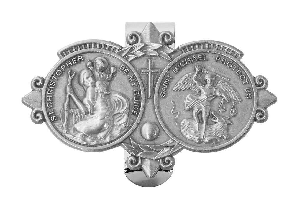 St. Christopher and St. Michael Visor Clip