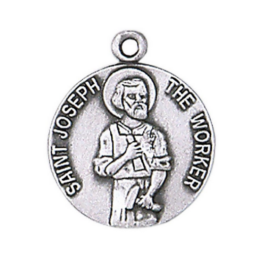 St Joseph St Joseph image St Joseph art Saint Joseph Saint Joseph necklace Saint Joseph medal Saint Joseph medal necklace