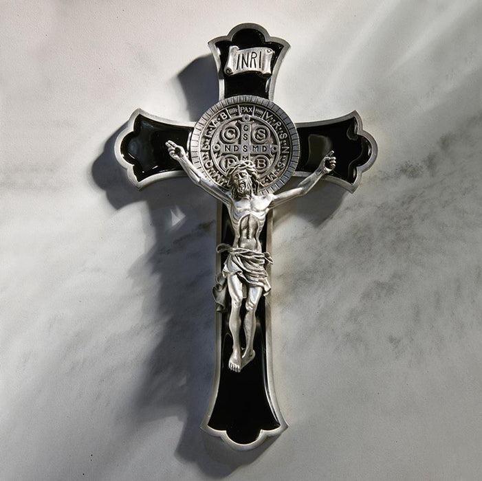 St. Benedict Black Enameled Crucifix