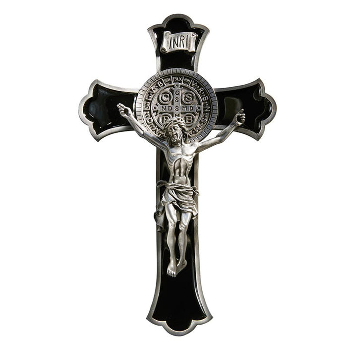 St. Benedict Black Enameled Crucifix