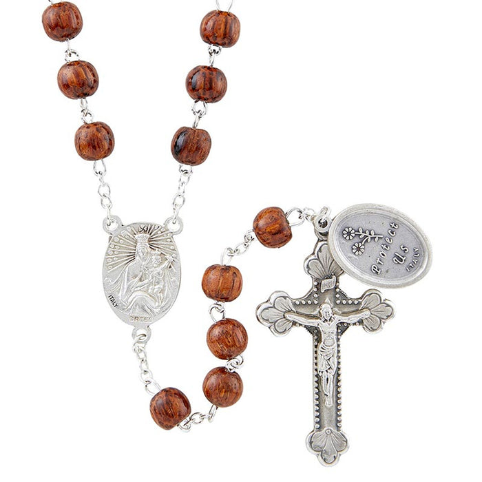 St. Christopher Coco Bead Rosary