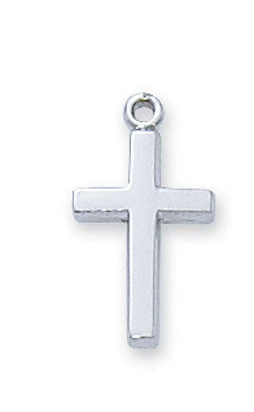 Sterling Cross with 13” Rhodium Chain