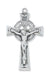 Sterling Silver Celtic Crucifix with 24" Rhodium Plated Chain