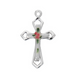 Sterling Silver Cloisonne Cross with 18" L Chain Cross Necklace Cross for Protection Necklace for Protection Cross Necklaces