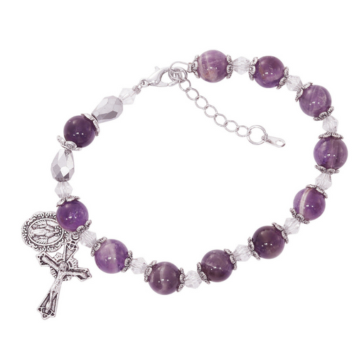 Amethyst Rosary Bracelet