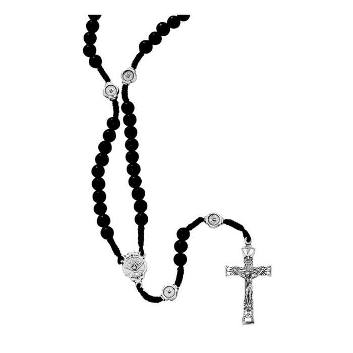 Black Wood Holy Spirit Rosary