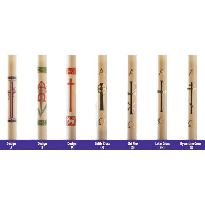 Refillable Paschal Candles - 9 Designs - 3 Sizes