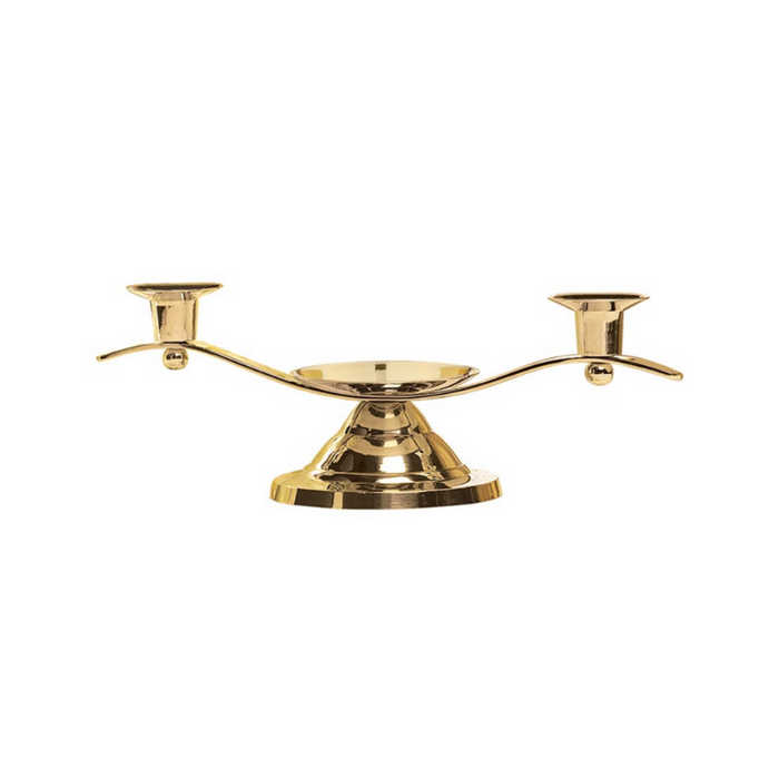 Wedding Unity Candleholder - Polished Brass