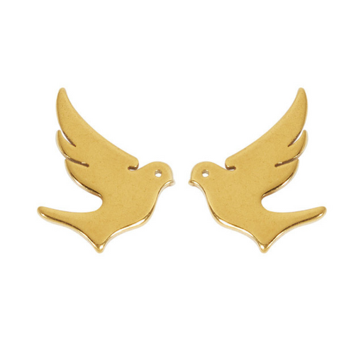 Gold Tone Dove Earrings