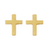 Gold Tone Cross Earrings