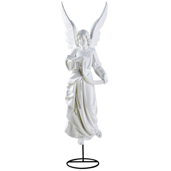 32" Val Gardena White Angel - Nativity Figurine